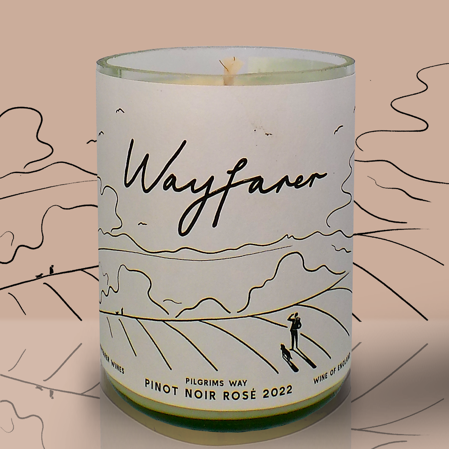 Pinot Noir Rose Candle